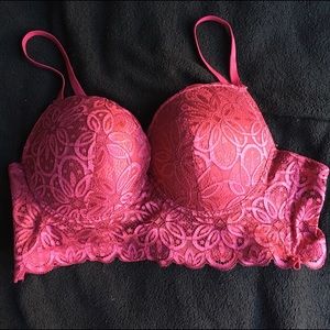 Floral lace burgundy bralette